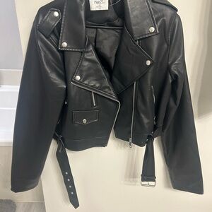 Rue21 Sleek Black Leather Jacket